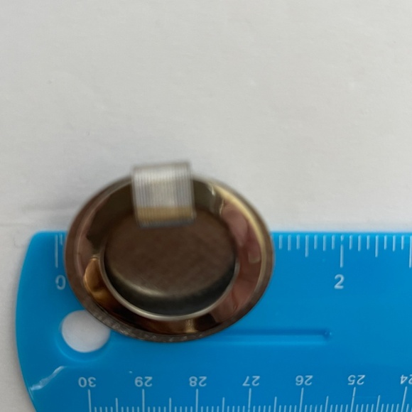 Vintage Brooch Scarf Clip Combination Silver Tone Brushed Disc Polished Ring - Picture 8 of 8